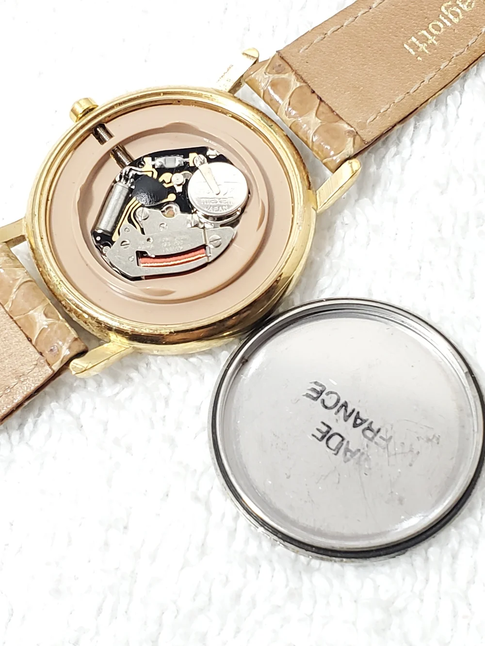 Vintage Laura Biagiotti Gold Plated Women's Watch Pressed Flowers Swiss Made